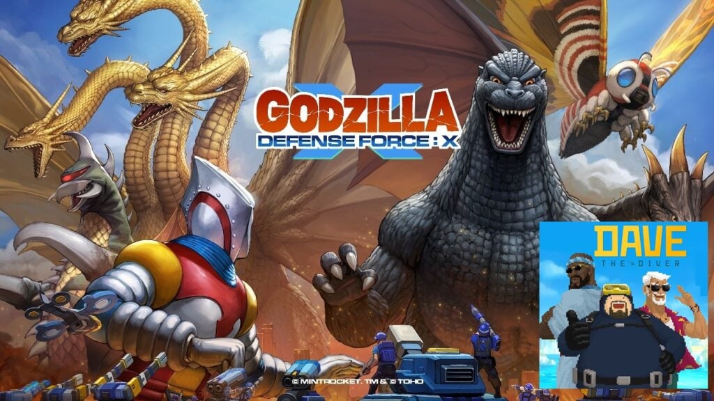 featured image for our news on Mintrocket new game Godzilla Defense Force: X. It shows different monsters like Godzilla.