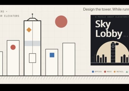featured image for our news on Sky Lobby. It shows a plain 2D image with different columns which represent towers/buildings.