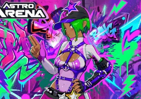 featured image for our news on Astro Arena. It shows a neon-punk image with a girl. There's graffiti all over.