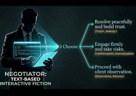 featured image for our news on NEGOTIATOR: Choice Text Game.