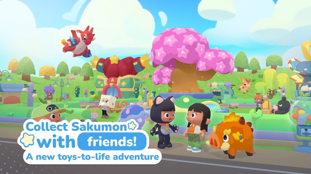 featured image for our news on Sakumon. It shows a Stardew valley-like presentation, There are people socialising in a cute, vibrant environment, with Sakumon also being there.